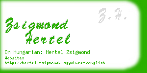 zsigmond hertel business card